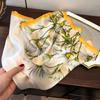 French small daisy silk silk scarf women's spring new elegant fashion mulberry silk scarf 11 plain crepe satin square scarf