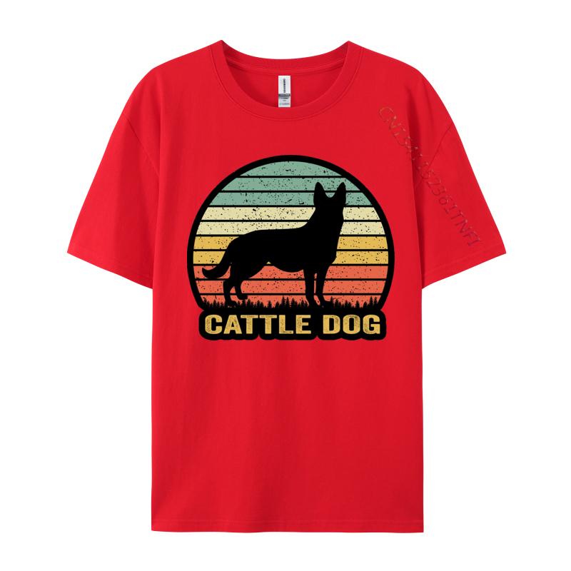 Mens Australian Cattle Dog Sunset Silhouette Tshirt Casual Tops T Shirt Mens Tops Tshirts Brand Clothing