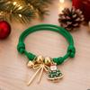 Cartoon Pendant Bracelet Santa Claus Handmade Hand Strap Christmas Braided Hand Chain  New Year