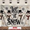 Christmas Backdrop Snowman Polyester 90.55x70.8inch Party Wall Decor