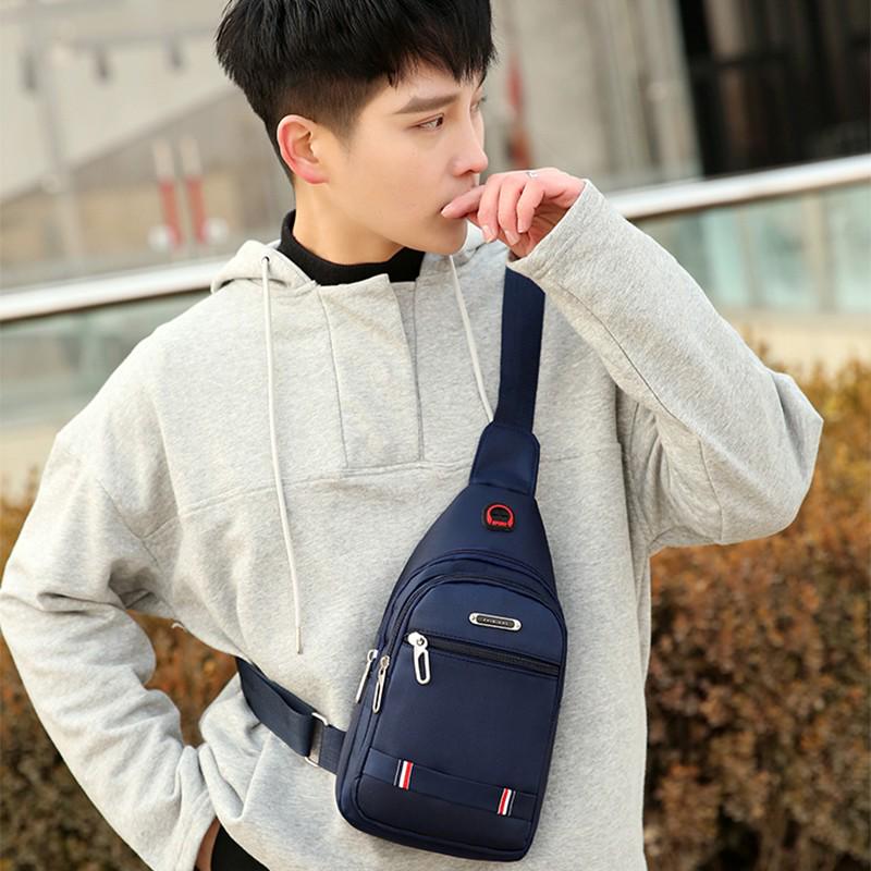 Tide Canvas Повседневный спортивный небольшой рюкзак из ткани Оксфорд Сумка через плечо Нагрудная сумка