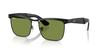 Солнцезащитные очки 0RB3875 WAYFARER DELUXE МАТОВЫЙ ЧЕРНЫЙ ЗЕЛЕНЫЙ Поляризационные [Ray-Ban] 006/4E56