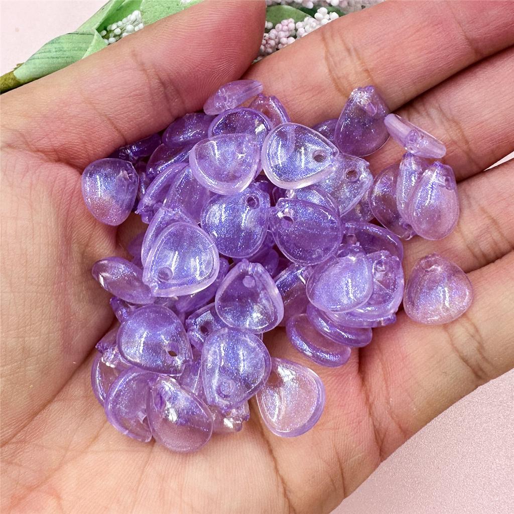 Necklace Jewelry Making DIY Earrings Jewelry Accessories 100PCS Petal Bracelets Fashion 10.8*12.2mm Water Drop Acrylic Loose Beads