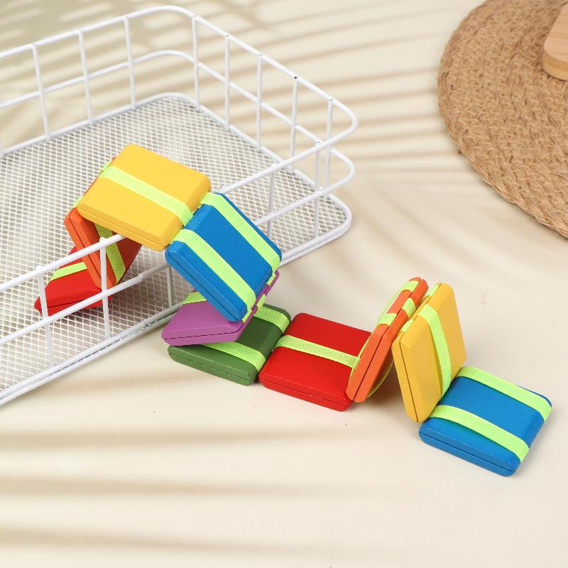 Wooden Flipping Building Blocks Color Cognitive Educational Toy BPA Free for Preschool Kids Daily Playtime