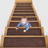 Yousheng 5 Pcs Washable Stair Treads Non Slip Stair Runner with Rubber Backing Residue Free Stair Carpet for Wooden Steps Kids And Pets Safety