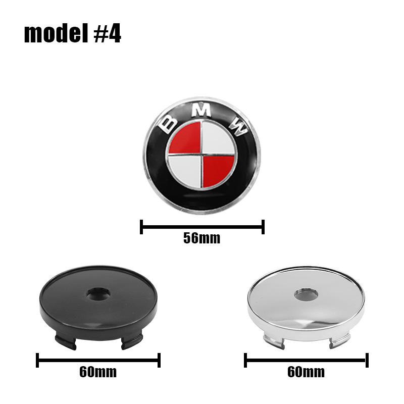 4pc 56mm 60mm Wheel Center Cap Logo Hub Cover Badge Auto Decal For BMW X1 X2 X3 X4 X5 X6 F30 F34 E90 G20 F20 F21 F22 F07 F10 F11 LY0