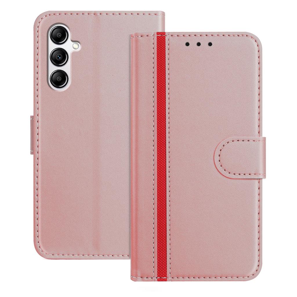 For Samsung Galaxy A14 5G Phone Cases Wallet Stand Color Splicing Leather Cover with Magnetic Clasp