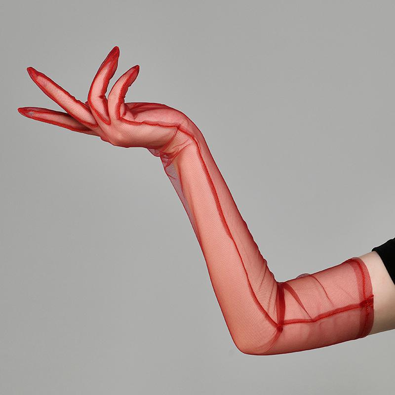 Casual Thin Mesh Lace Gloves Women S Black Silk Sexy Breathable Sunscreen