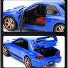 Масштаб 1/32 Subaru Impreza WRX STI Модифицированный автомобиль Металлическая литая модель автомобиля со звуком и светом Оттягивающийся назад Подарок на день рождения для ребенка