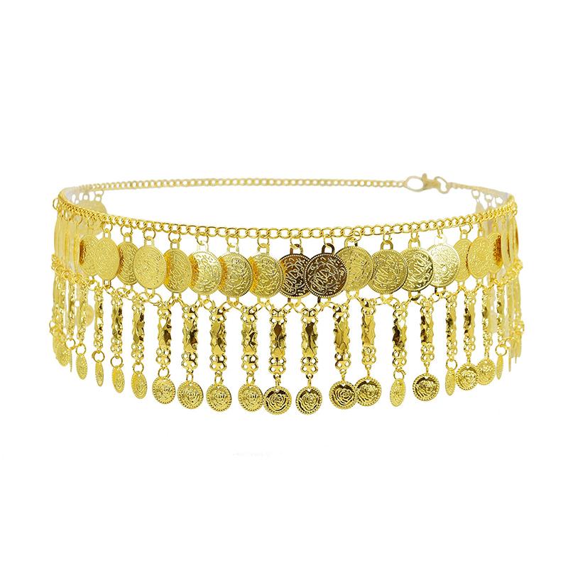Индийские монеты Цепочки на живот талию тело для женщин женские сплав длинная кисточка пояс для танцевального платья свадебная вечеринка ювелирные изделия