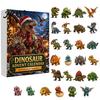 Acrylic Dinosaur Figurines for Decoration 24 Days Christmas Advent Calendar 2026, Cute 2D Themed Party Favors Figures Countdown Calendar, Holiday