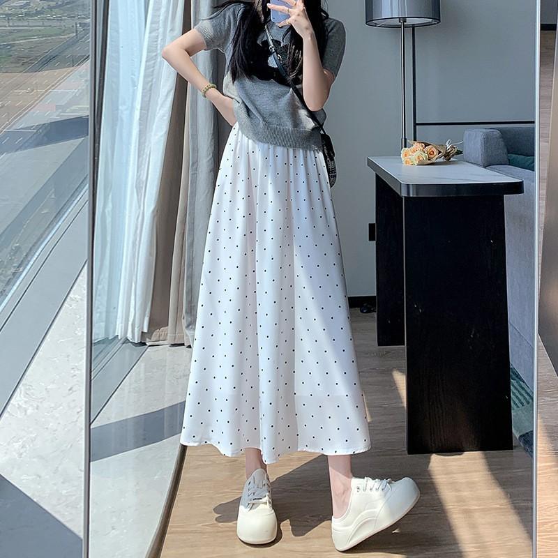 Бюст Юбка Женская Летняя Новая А-силуэта Тонкая Средней и Длинной Длины Французская Маленькая Юбка-Зонт