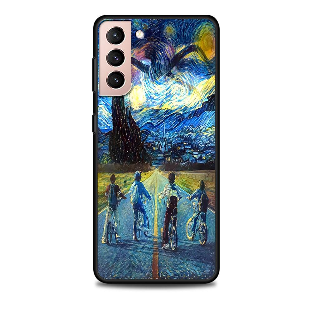 Чехол «Звездная ночь Ван Гога» для Samsung Galaxy S20 FE S22 S23 Ultra S21 S10 Lite S9 S8 Plus S7 Edge, черный силиконовый чехол для телефона