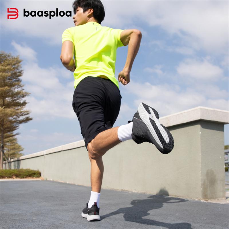 Baaploa Мужские кроссовки Модные мужские сетчатые дышащие противоскользящие износостойкие мужские кроссовки для бега на открытом воздухе для фитнеса мужские кроссовки