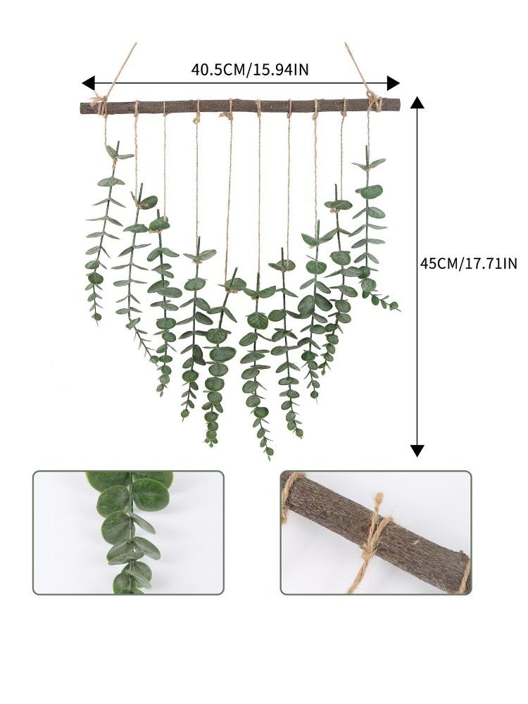 1 шт. искусственный эвкалипт гортензия пион Swag настенный декор бревенчатая ветка подвесной обруч для спальни, гостиной, ванной комнаты, настенный декор