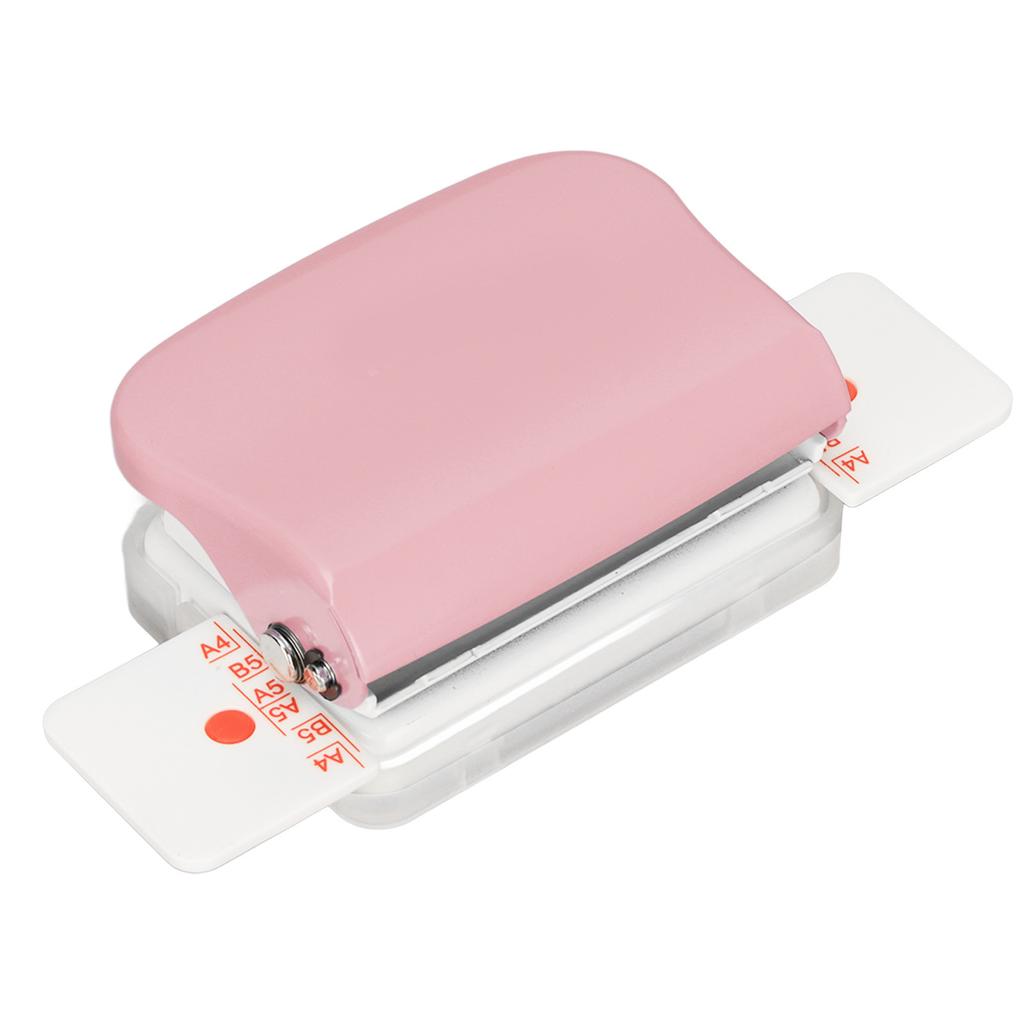 Manual Binding Machines Multipurpose 6 Holes Cinch Book Binding Machine for Home Office Pink