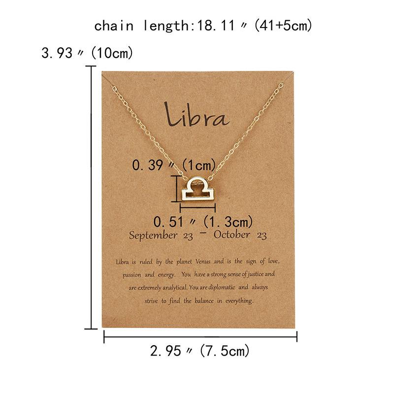 12 Созвездие Двухцветный Знак Зодиака Скорпион Ожерелье Подвеска Лев Подвески Ювелирные Изделия Подарки Ювелирные Изделия Колье Овен Рак