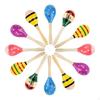 12Pcs Mini Wooden Maracas Educational Toys Kids Musical Instruments Music for Concert Party