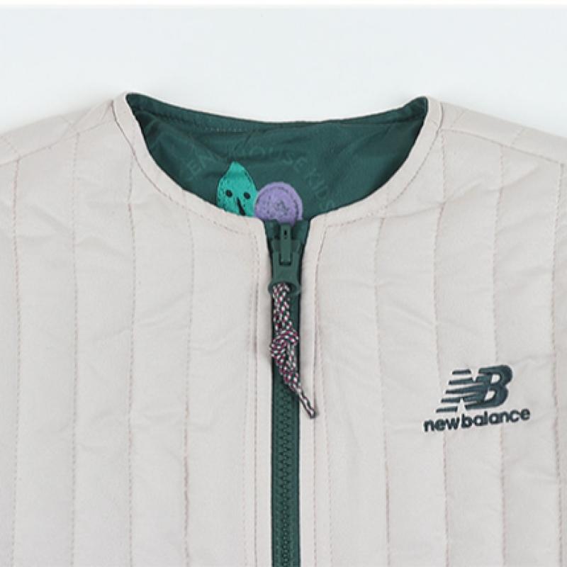 New Balance Детская двухсторонняя стеганая куртка Weekend House бежевого цвета