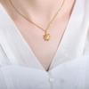 Alloy Simple Elegant Necklace Electroplating Trendy Jewelry Fashion Sun Pendant Necklace