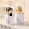Rotatable Makeup Brush Cylinder with Cover Compartment Pen Holder Cosmetics Storage Box  Gift
