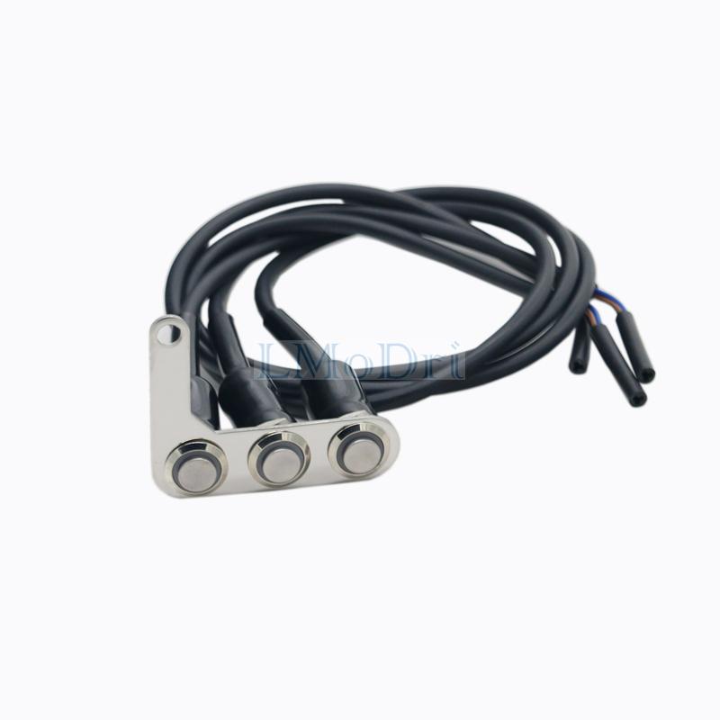 Мотоциклетный переключатель на руле, регулируемое крепление, водонепроницаемые переключатели ВКЛ-ВЫКЛ, 3 кнопки для фар, звуковой сигнал поворота с