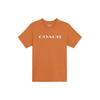 Мужская футболка SS22 с принтом логотипа и букв, круглым вырезом, коротким рукавом, оранжевая C9693-BTR