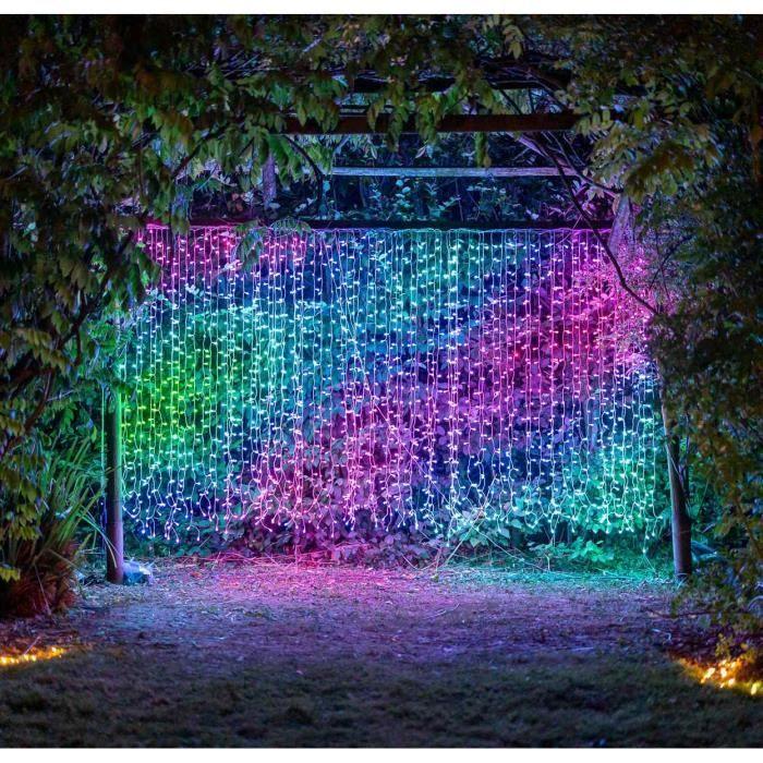 Lampes décoratives - twinkly - curtain - 210 leds rgbw - 2,1 mètres - télécommande wifi/bluetooth