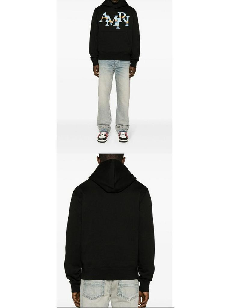 Унисекс толстовка с капюшоном Amri Design с принтом из букв - Модный европейский и американский стиль High Street