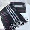 Клетчатый кашемировый шарф Теплая манишка Модный шарф-шаль в японском корейском стиле с бахромой Осенне-зимний