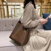 IELGY Текстурная женская модная сумка-ведро в корейском стиле, большая вместимость