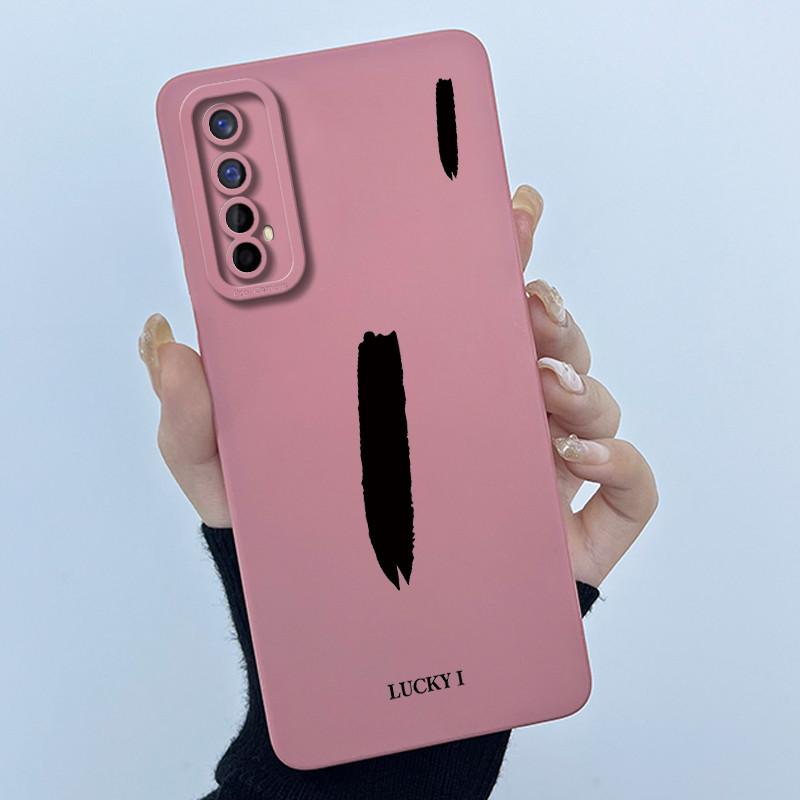 Для Realme 7 RMX2155 7 Pro RMX2170 Чехол Счастливой Начальной Буквой Мягкий Силиконовый Матовый Чехол для Телефона для Realme7 RMX2151 корпус