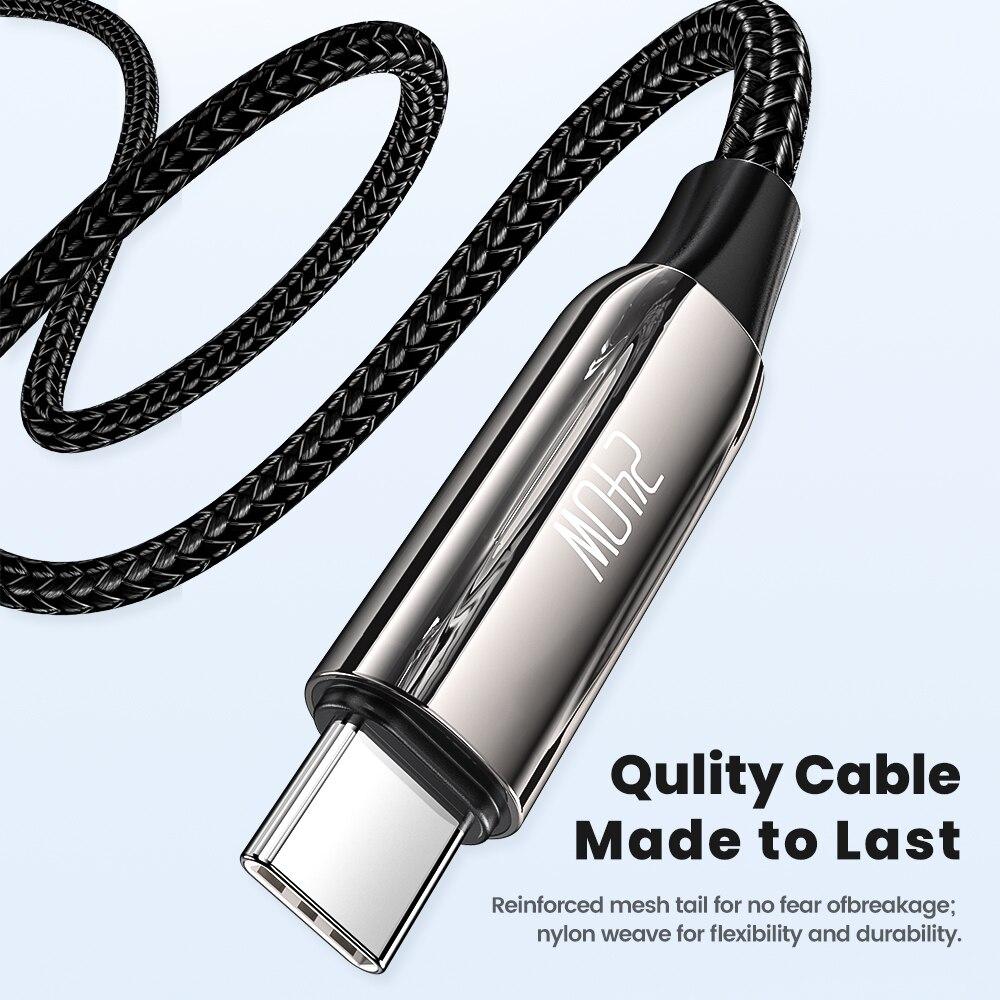 Toocki 240 В USB C на Type C Кабель PD3.1 48 В 5 А Супер Быстрая Зарядка Кабель Type C для 15 Samsung S23 Huawei Macbook