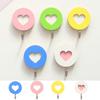 Wooden Wall Hook Self-adhesive Key Holder Creative Heart Shaped Hook  Kitchen