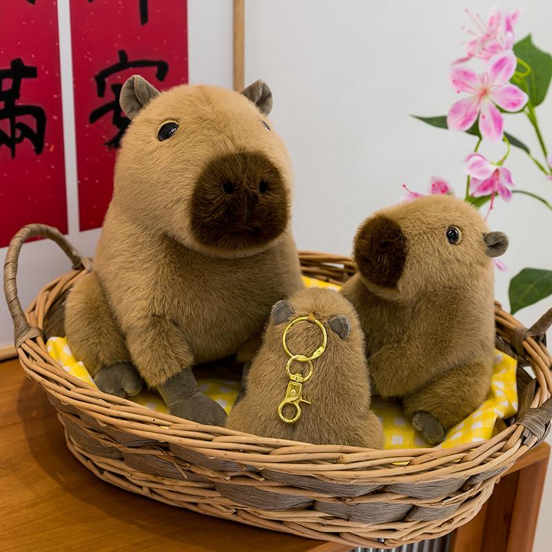 Lovely Capybara Plush Toys Kawaii Capibara Plushie Pillow Stuffed Soft Animal Doll Capybara Toy Pendant Toy Gift