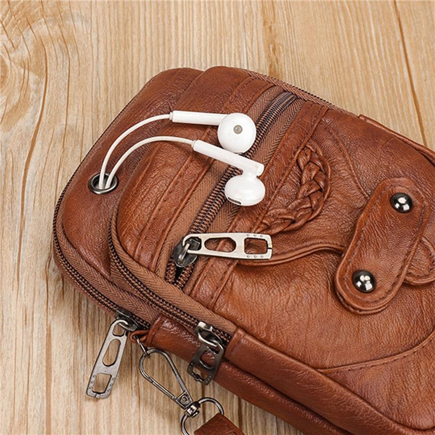 Женская сумка-мессенджер для мобильного телефона, универсальная мини-сумка на плечо, многослойный кошелек на молнии, чехол для ключей