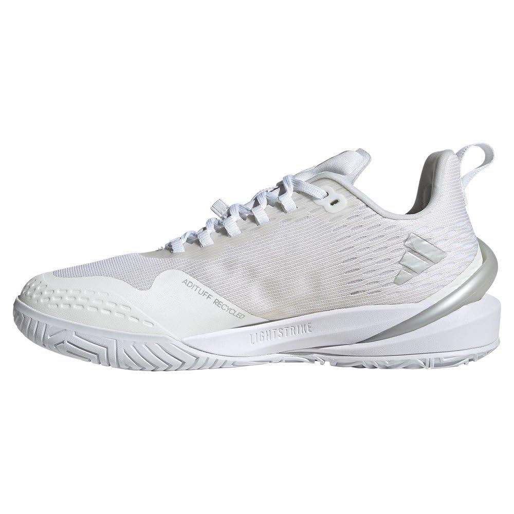 Теннисные туфли Adizero Cybersonic Tennis LPE50 Footwear One cm [Adidas] женские белые/серебристые металлик/серые (ИГ9516) +24,5