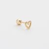 LUNNE 14k Lovely Heart Piercing Earrings (14k Gold) S12