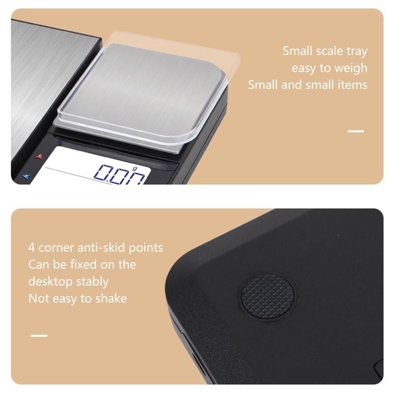 Digital Kitchen Food Scales with Dual Platform Weighing Design with Precision Accuracy & Tare Function Stainless Steel