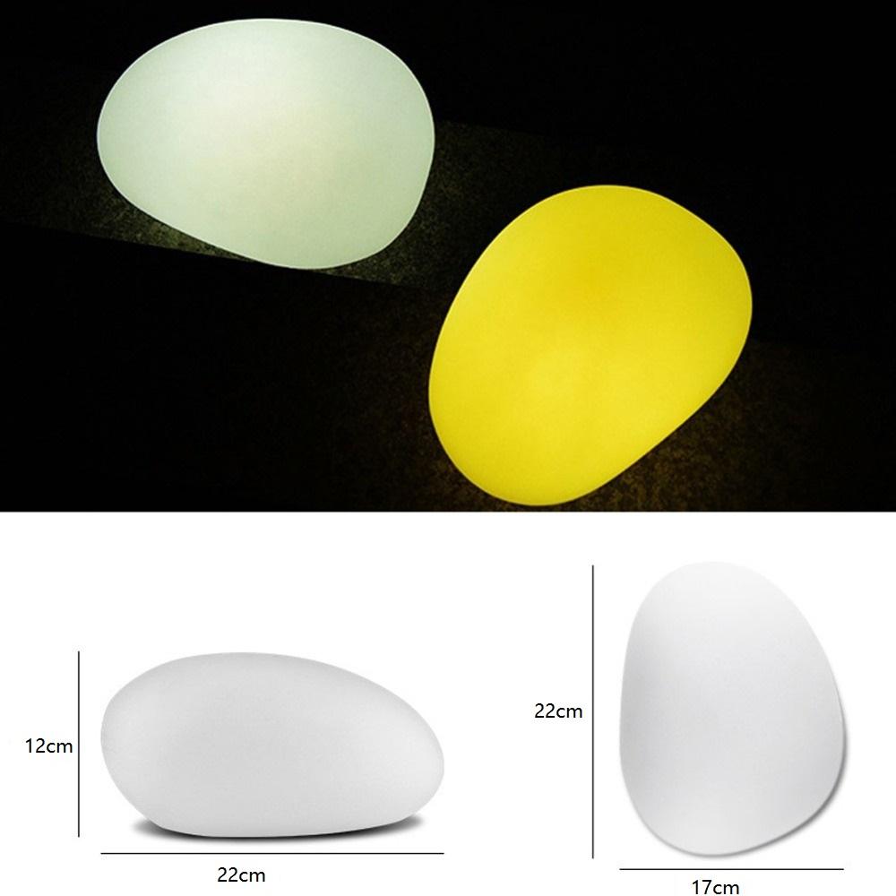 Уличный Ландшафтный Камень Солнечные Садовые Фонари Перезаряжаемые Светящиеся Камни Формы Гальки Водонепроницаемые Смена Цвета с Пультом Управления