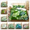 Tropical Duvet Covers Queen Size,Rainforest Luxury Duvet Cover Set, Green Plant Palm Leaf Comforter Cover Set King Twin Size