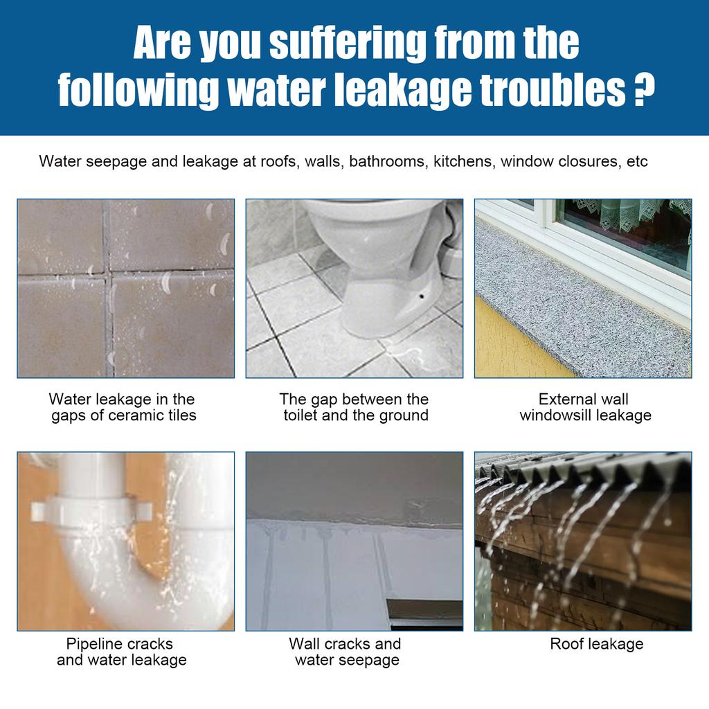 JUE-FISH Прозрачный водостойкий клей Прозрачное водостойкое покрытие для ванной комнаты Балкон Без кирпича Крыша Герметичный клей