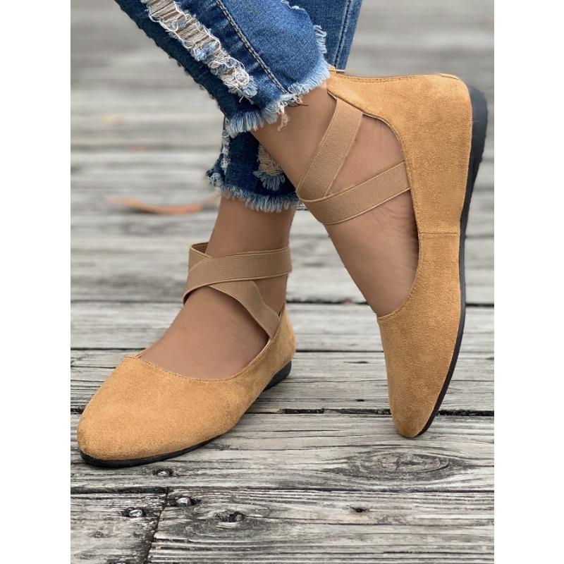 Женские балетки, женские туфли с круглым носком и неглубокими эластичными ремешками, женские туфли на плоском каблуке