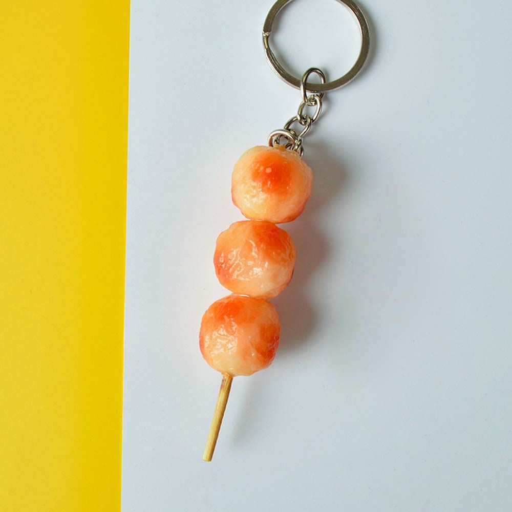 Шпажка Корейский стиль Сумка Подвеска Искусственная еда Брелок Женская мода Ювелирные изделия Имитация BBQ Брелки