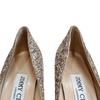 Jimmy Choo Свадебные туфли на платформе из блестящего холста, бежевые, с блестками, из холста, б/у
