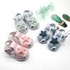 Одиночные туфли для новорожденных девочек и мальчиков Prewalker с принтом звезд и аппликацией