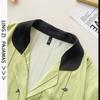 Spring and summer ice silk thin pajamas women's long-sleeved trousers cardigan lapel high-end large-size outer loungewear set