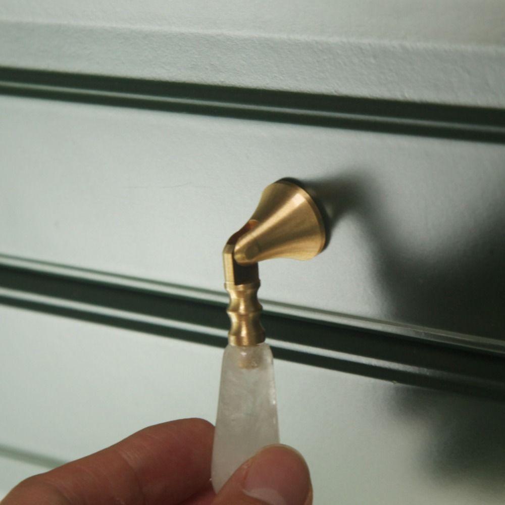 Natural Crystal Crystal Pendant Handle Nordic Style Drawer Knobs Cabinet Handles Kitchen Cabinets
