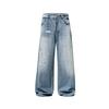 New Spring and Autumn Style Ink-splashed Loose Personality Jeans Men's Straight Wide-leg Trousers