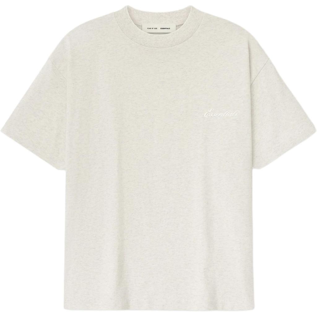 Fear of God Essentials Классическая футболка с коротким рукавом Овсяный меланж Мужские топы Кремовый 125HO254192F